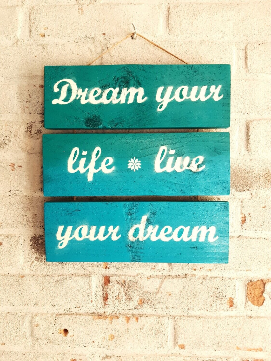 Wandbord Texto