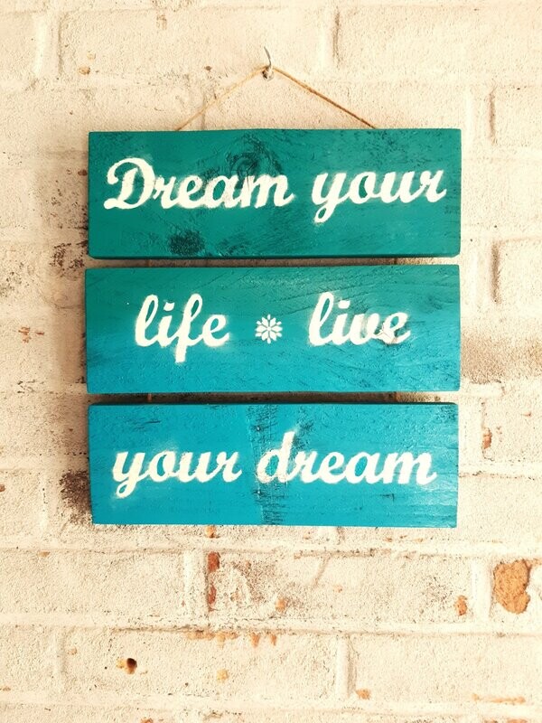 Wandbord Texto