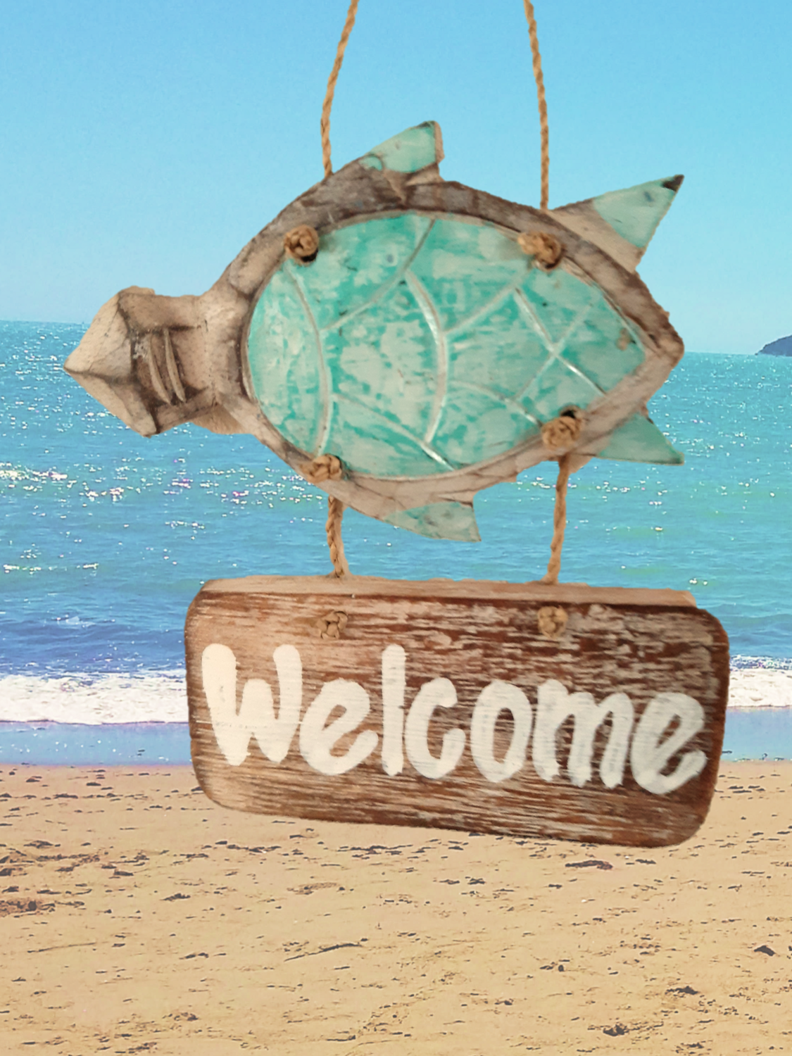 Hangdecoratie Welcome Schildpad