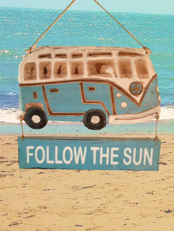Hangdecoratie VW T1 Follow the sun