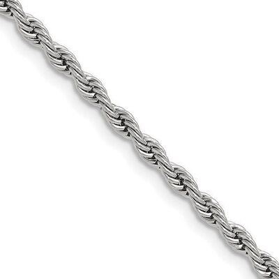 Stainless Steel Polished 3mm 22 inch Rope Chain