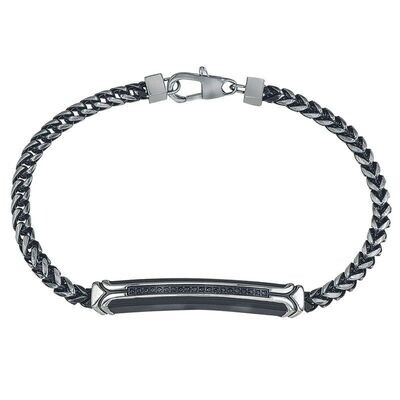 Black Diamond and Steel Bracelet