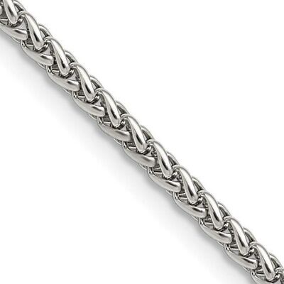 Stainless Steel Polished 3mm 18 inch Wheat Chain