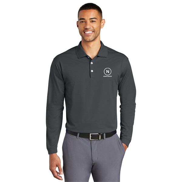 Nike Long Sleeve Dri-FIT Stretch Tech Polo, Color: Anthracite