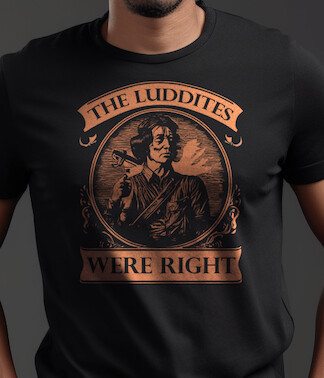The Luddites Were Right t-shirt