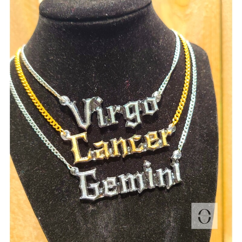 Zodiac Name necklace