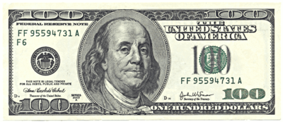 Increments of $100