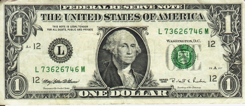 Increments of $1