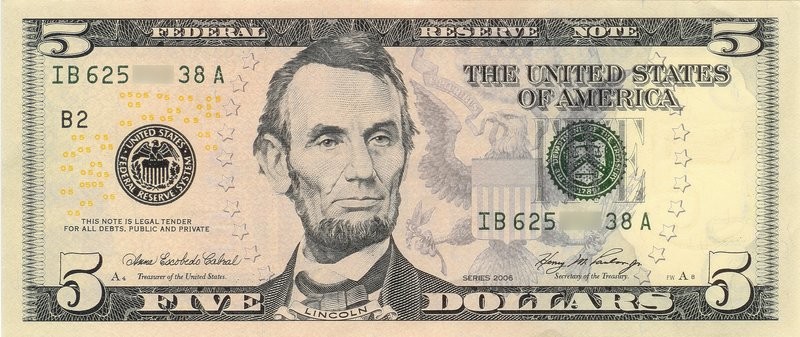 Increments of $5