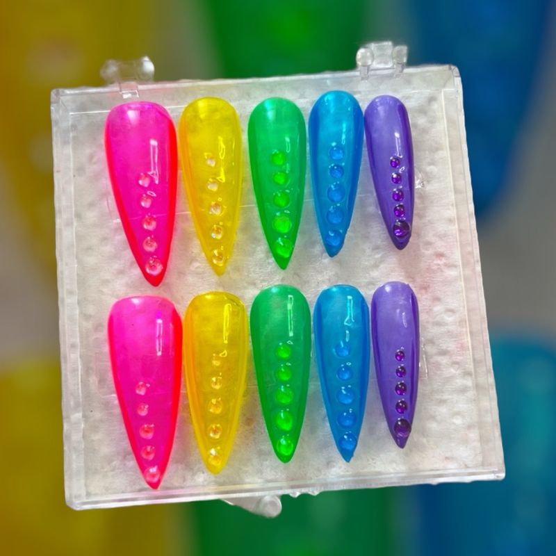 Jelly Rainbow Press On