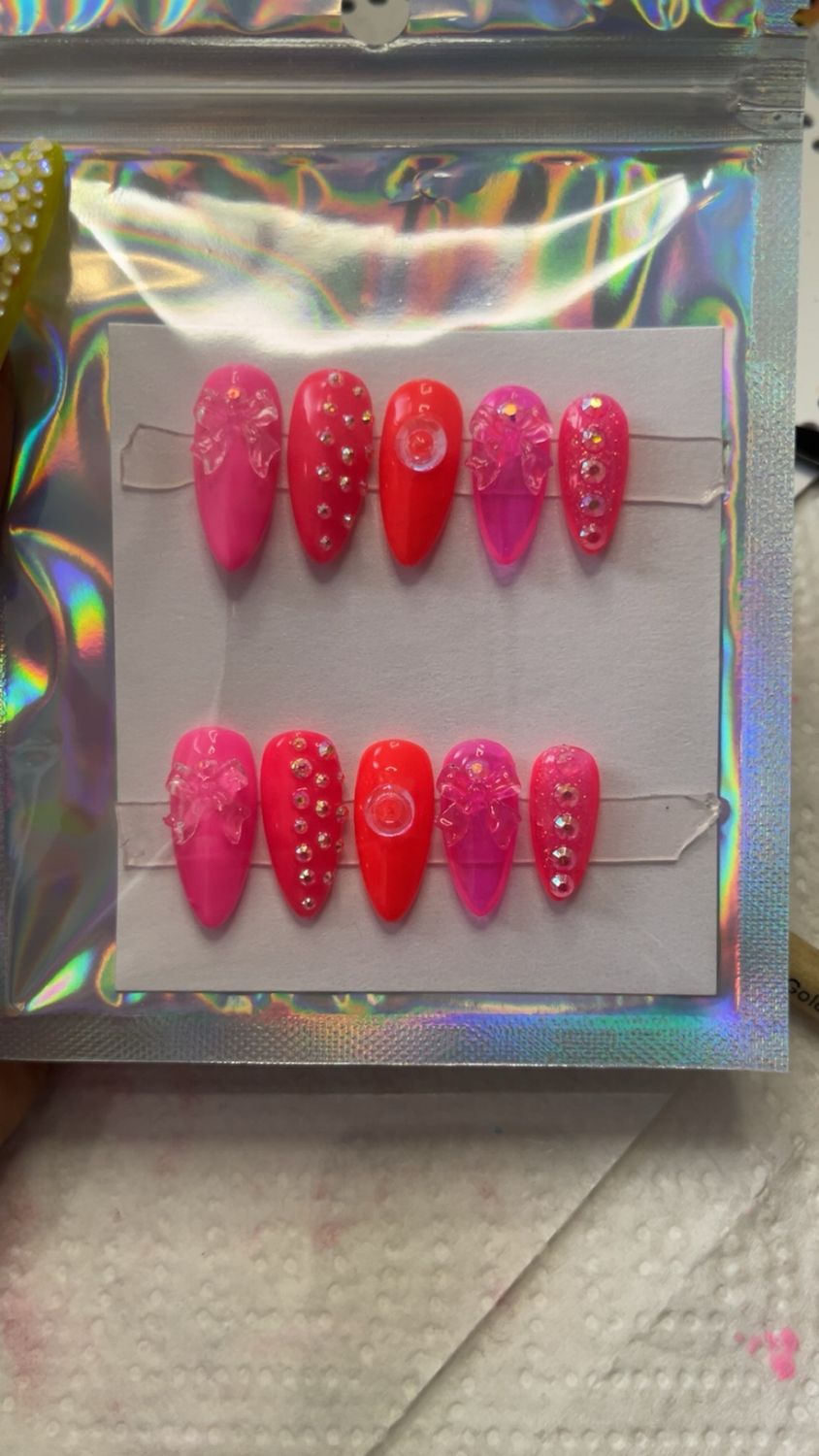 Neon Pink/Red Set