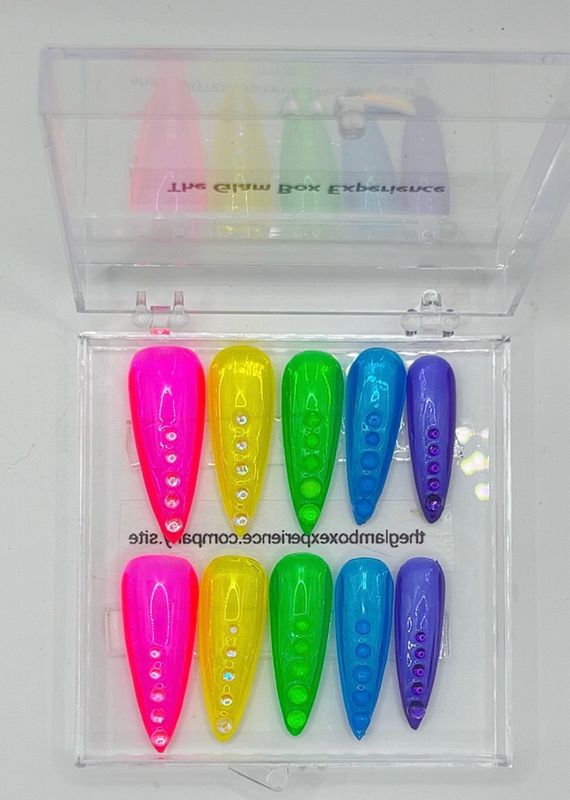 Jelly Rainbow Press On