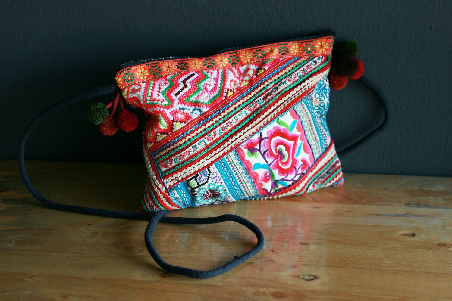 Ethnic Flower Purse Clutch