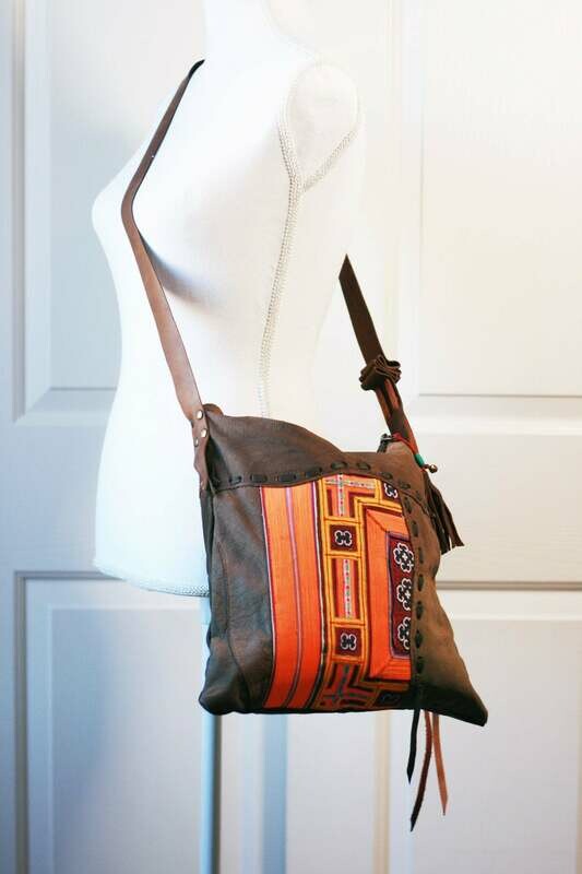 Ethnic Chic Leather Bag Geometric Ethnic Chic Leather Bag Geometric