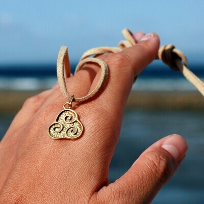 Tribal Pendant Brass Necklace for Ocean Lovers