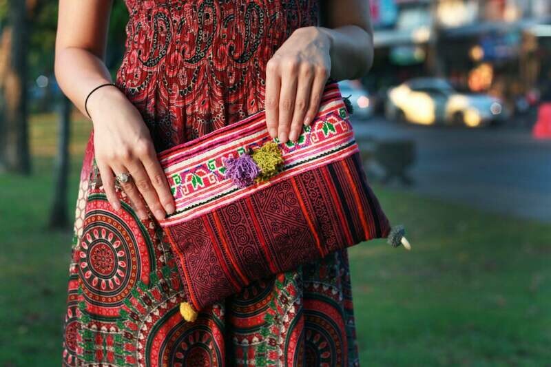 Pom Pom Clutch Bag for IPad, Kindle Pom Pom Clutch Bag for IPad, Kindle