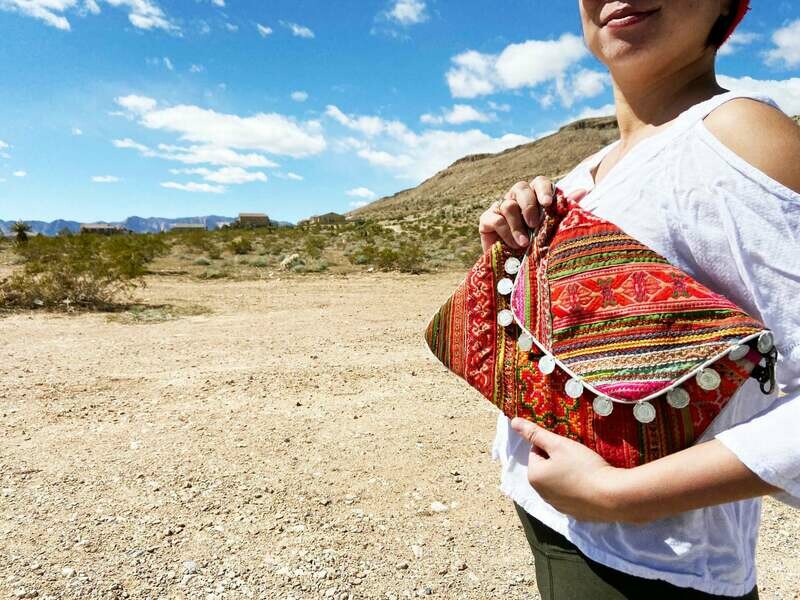 Hmong Tribal Clutch with Thai Coins Hmong Tribal Clutch with Thai Coins