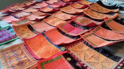 Hmong Embroidery Fabric Bundle (assorted, 10pcs)
