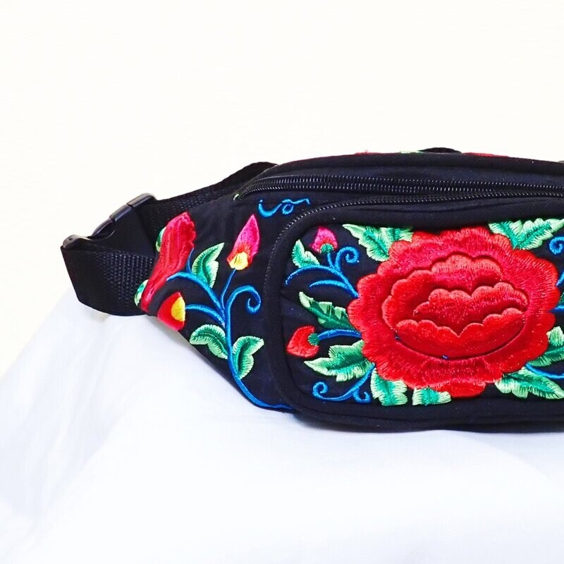 Hmong Fanny Pack with Peony