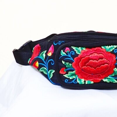 Hmong Fanny Pack with Peony