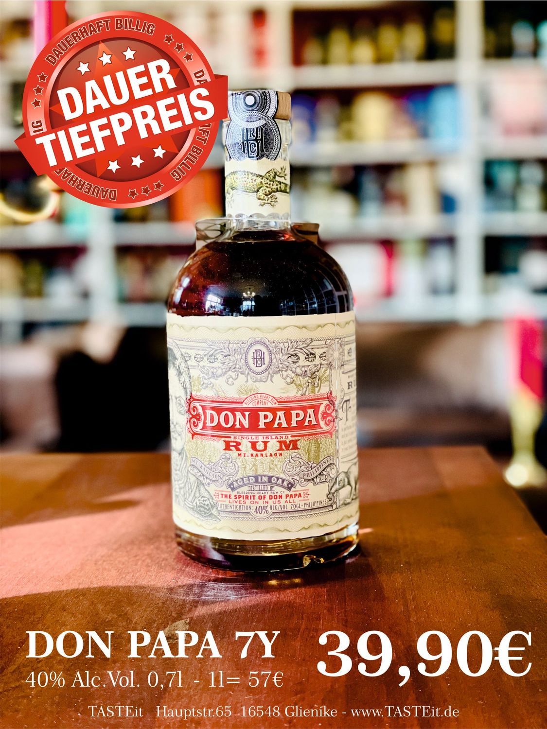 Don Papa classic - 7Y - 40% alc.Vol. - 0,7l