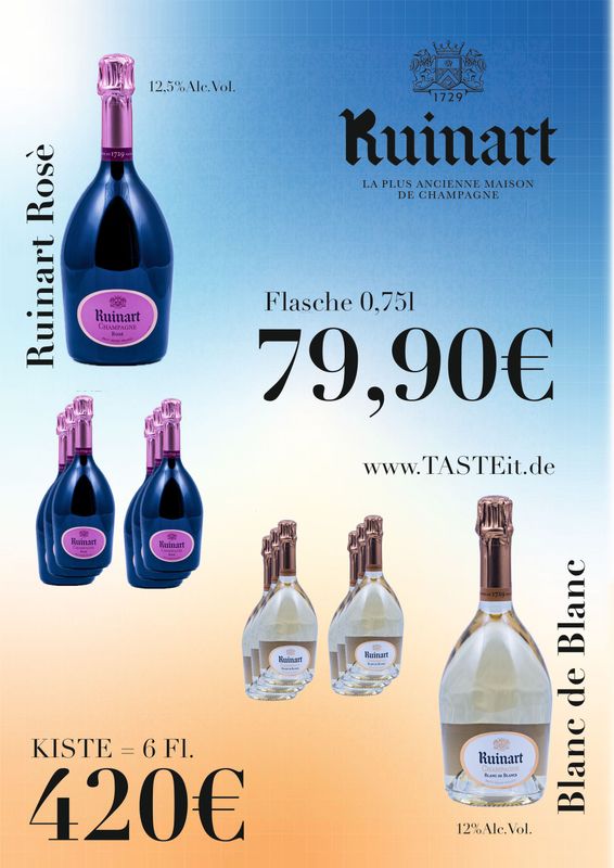 Ruinart Blanc de Blancs 6 Fl. - Kiste - a 0,75l Fl Ruinart Blanc de Blancs 6 Fl. - Kiste - a 0,75l Fl