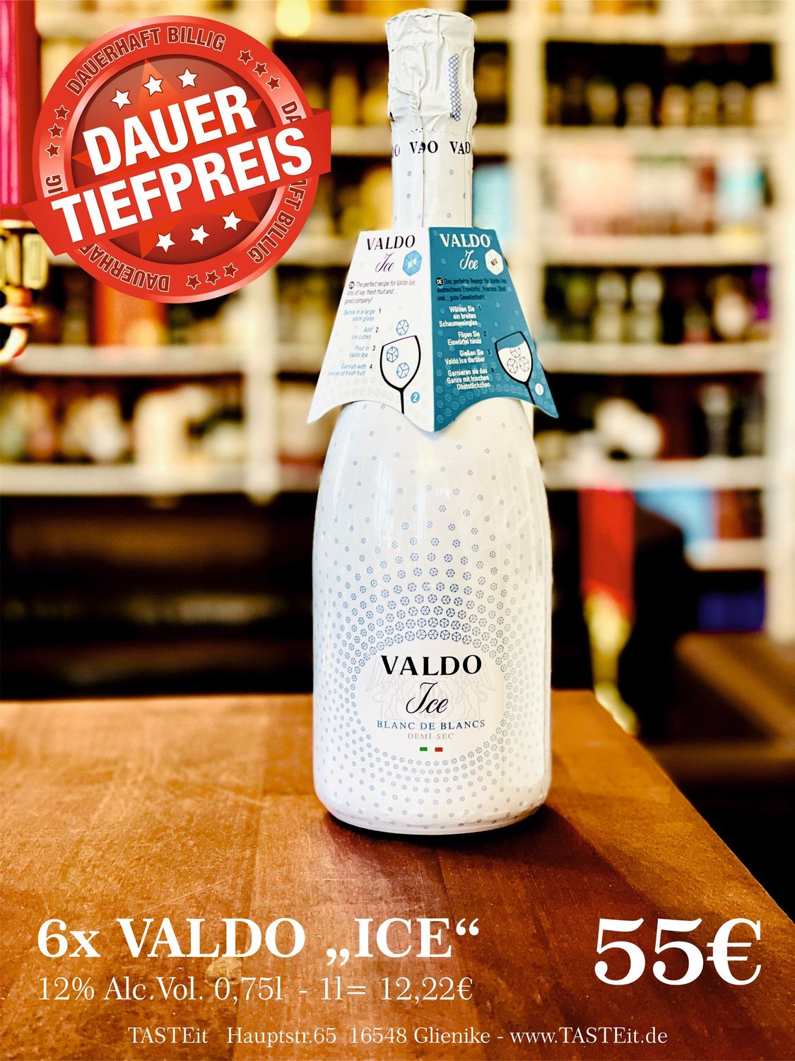6x VALDO ICE  Blanc de Blanc - Demi Sec 0,75l