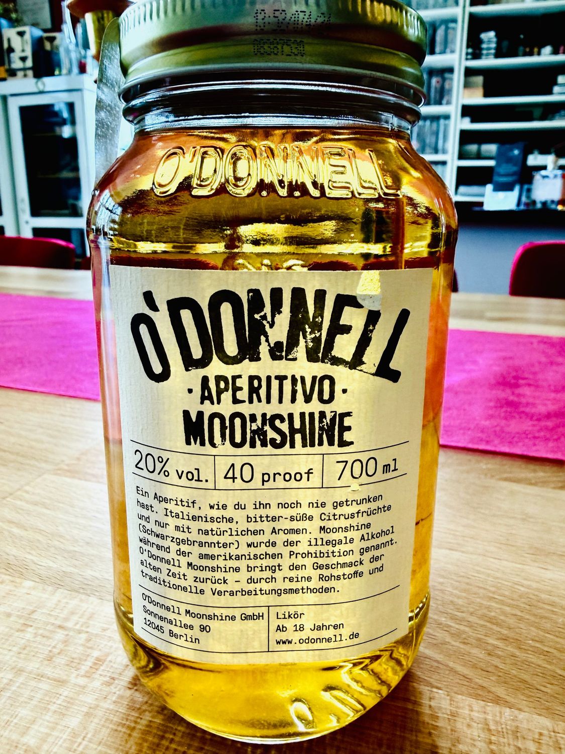 O Donnell  Aperitivo 700ml 20%alc.Vol.