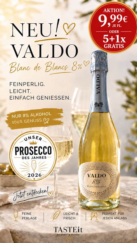 VALDO Blanc de Blanc 8% Alc. vol. 0,75l VALDO Blanc de Blanc 8% Alc. vol. 0,75l