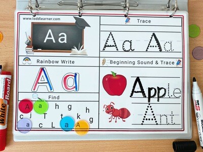 English Writing Practice Binder for 3-5 year kids. A5 Size