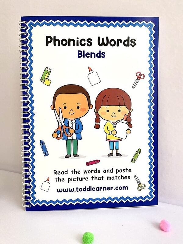 Phonics Cut and Paste Workbook for Kids (Learning Blends).