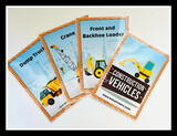 Construction Vehicles Flash Cards