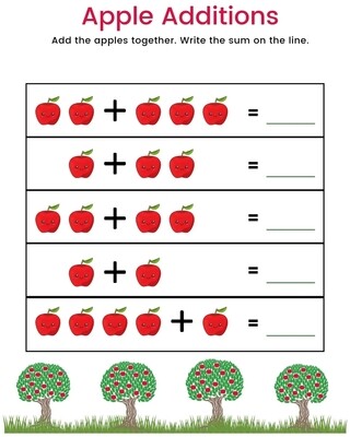 Reusable Write and Wipe Math  Addition Practice Binder for Kids.