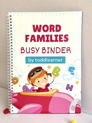 Rewritable Word Families Learning Book for Kids.