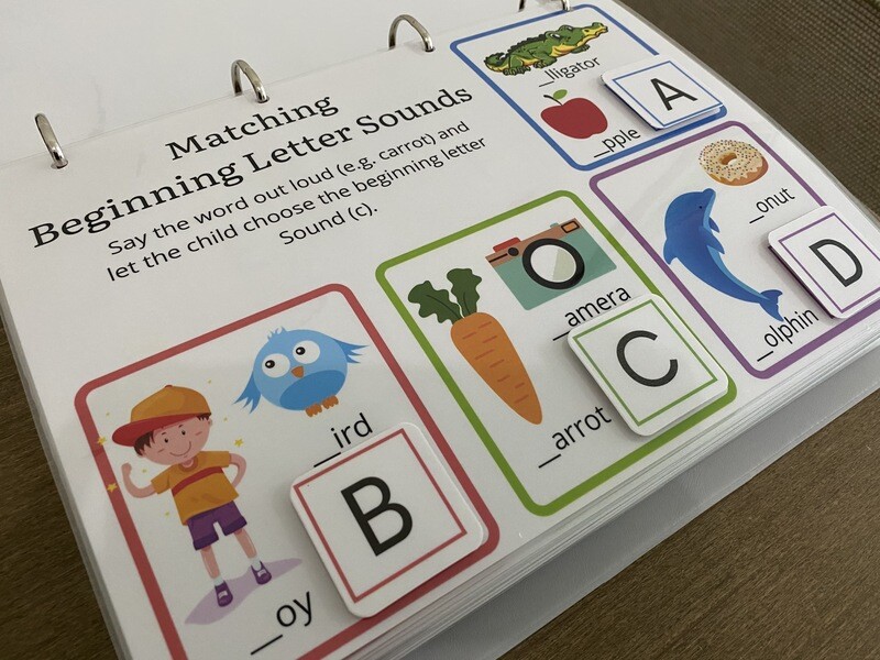 Kindergarten Learning Busy Binder for 3-4 Year Kids.