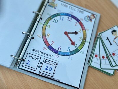 Math Learning Velcro Activity Book Binder for 3- 5 kids.