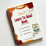 3 in 1 Learn to Read Book for Kids