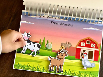 English Learning Activity Book Binder for 2-4 year kids. A5 Size