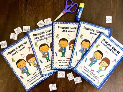 All Phonics Cut &amp; Paste Mastery – Set of 5 Books