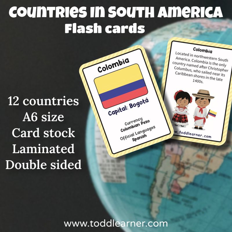 Countries Flash Cards- South America