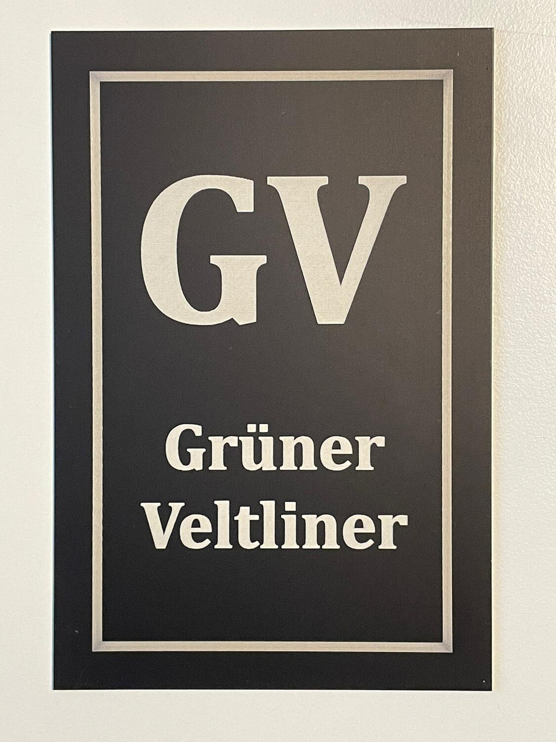 Aluminium Schild Weingarten 