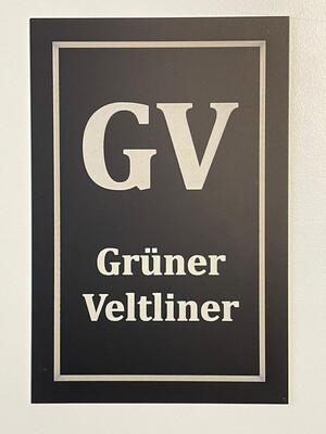 Aluminium Schild Weingarten 
