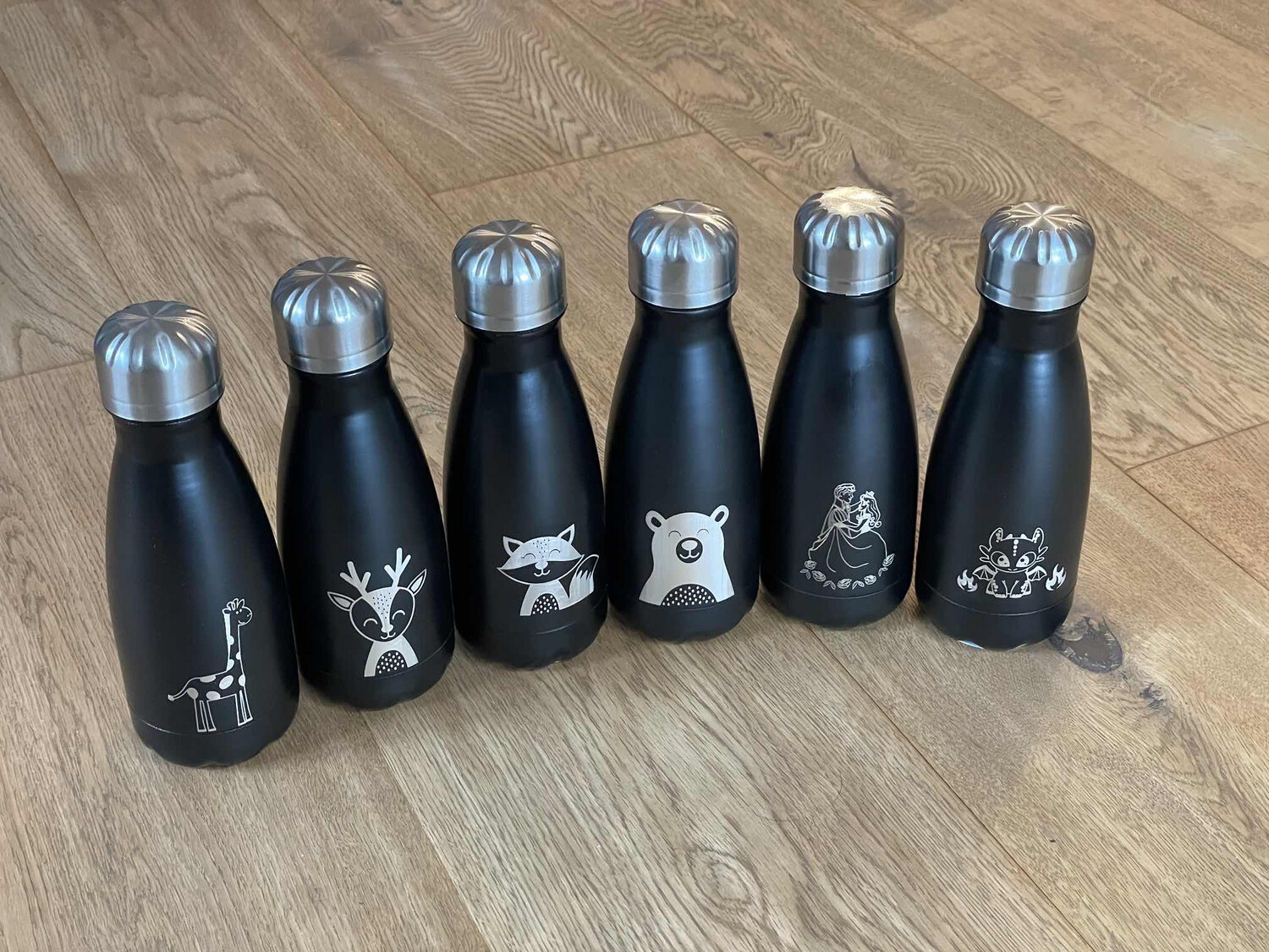 Trinkflasche klein (350ml) schwarz Edelstahl