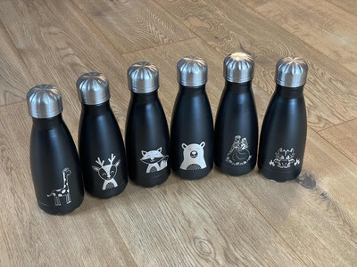 Trinkflasche klein (350ml) schwarz Edelstahl