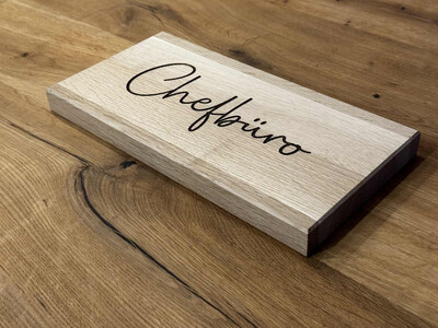 Türschild aus Eichenholz ca. 30 x 15 cm