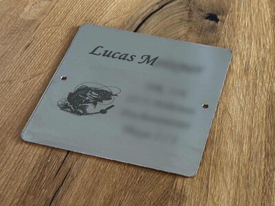 Edelstahlschild in verschiedenen Formaten