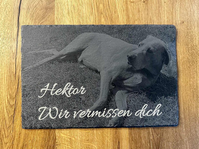 Gedenktafel, Erinnerungsschild Schiefer 20 x 30 cm
