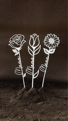 Blume (Rose, Tulpe, Sonnenblume) lasergeschnitten 3mm