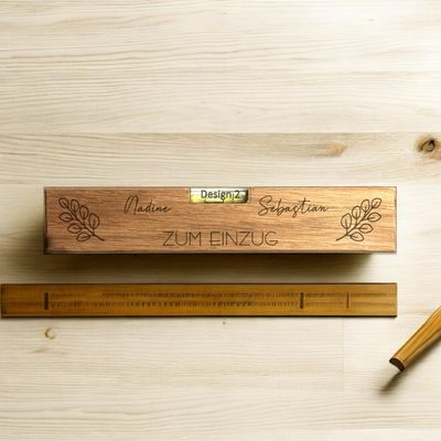 Wasserwaage aus Eichenholz, Waage, Holz