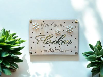 Grußkarte Geldgeschenk aus Holz für Weihnachten